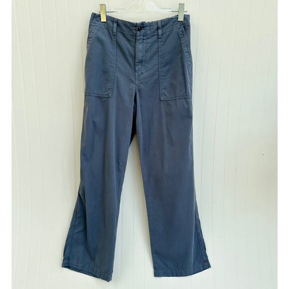 Xirena Morleigh Twill Pants Blue Storm Wide Leg Utility Trousers Size L NWT - Picture 4 of 9